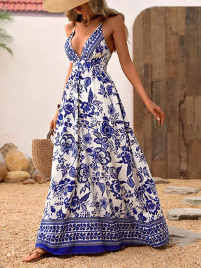 Vestido Longo Estampa Floral Diva